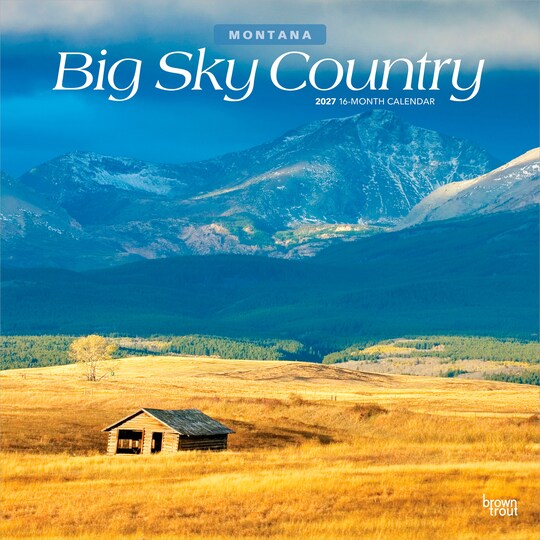 BrownTrout; Big Sky Country | Montana Places | 2027 12 x 24 Inch (Hanging) Monthly Square Wall Calendar | Plastic-Free; Category:Wall Calendars; Image:1